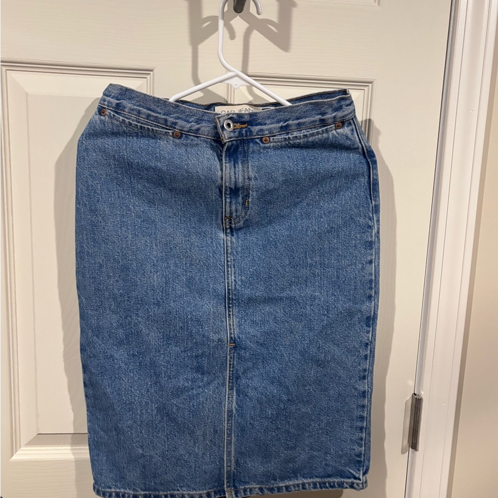 Midi Blue Denim Skirt